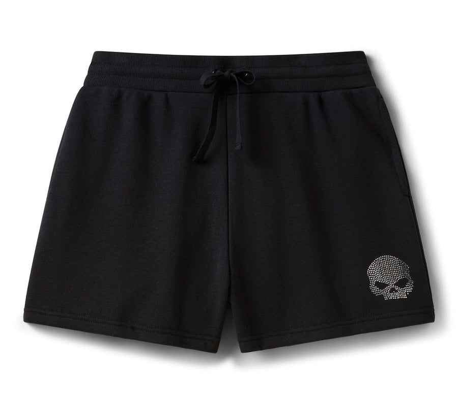 Women's Willie G Skull Bling Shorts - Harley Black