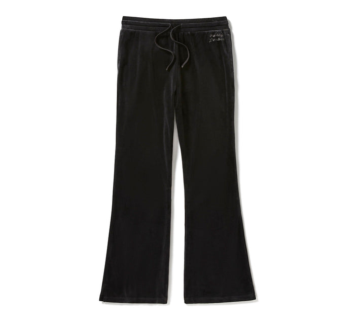 Women's Velour Bootleg Pant - Harley Black