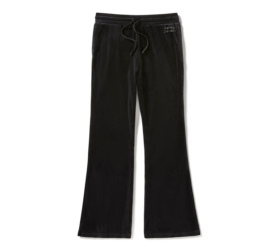 Women's Velour Bootleg Pant - Harley Black