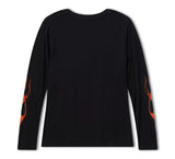 Harley-Davidson Women's Bling Flaming Iron Eagle Long Sleeve Tee