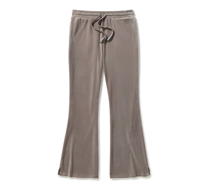 Women's Velour Bootleg Pant - Cinder