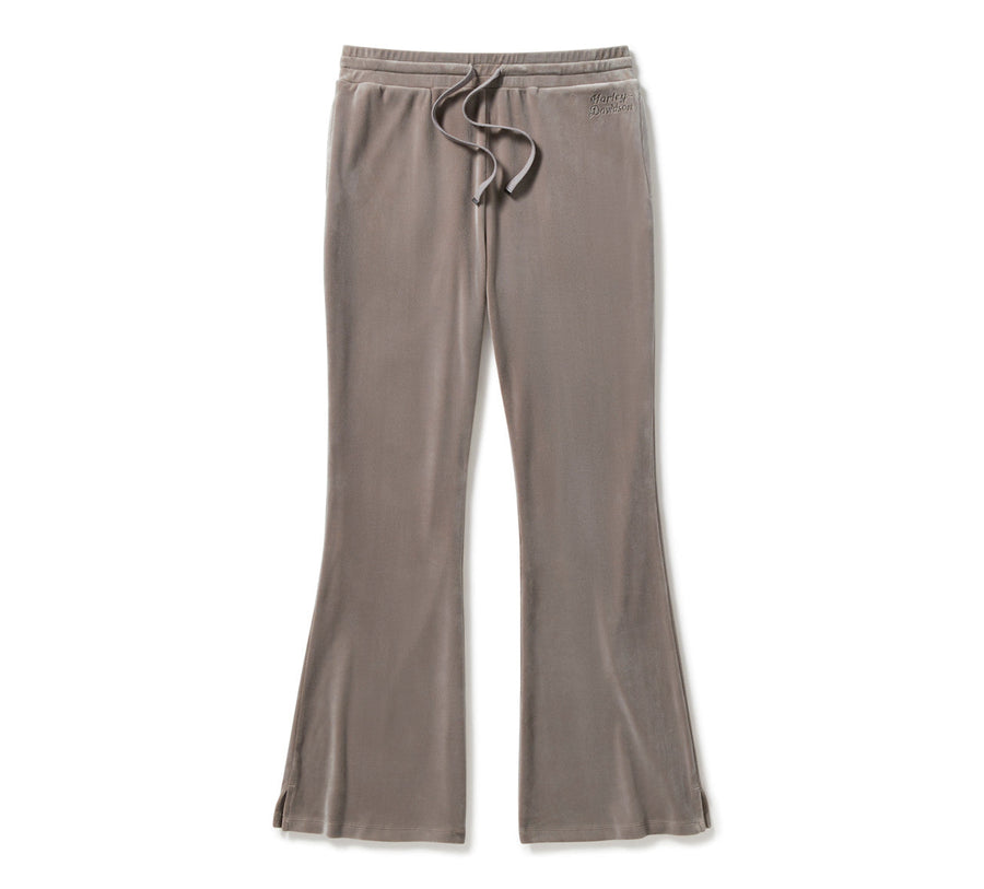 Women's Velour Bootleg Pant - Cinder