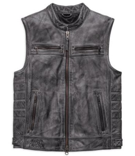 Harley Davidson Men's Distressed Leather Vest