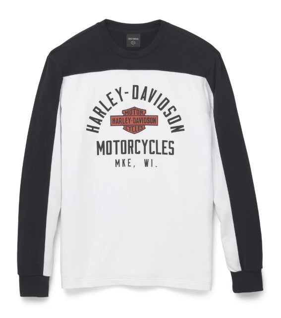 Harley-Davidson Men's Racing Colorblock Jersey, White