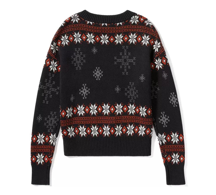 Harley-Davidson Women's Harley Holiday Sweater - Harley Black