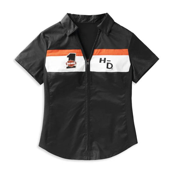 Women's Crew Stripe Zip Front Shirt