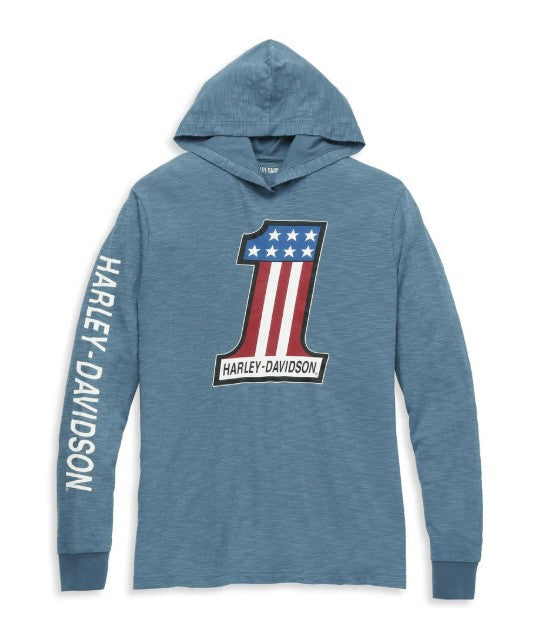 Harley-Davidson® Men's #1 Race Slub Jersey Hooded Graphic Tee