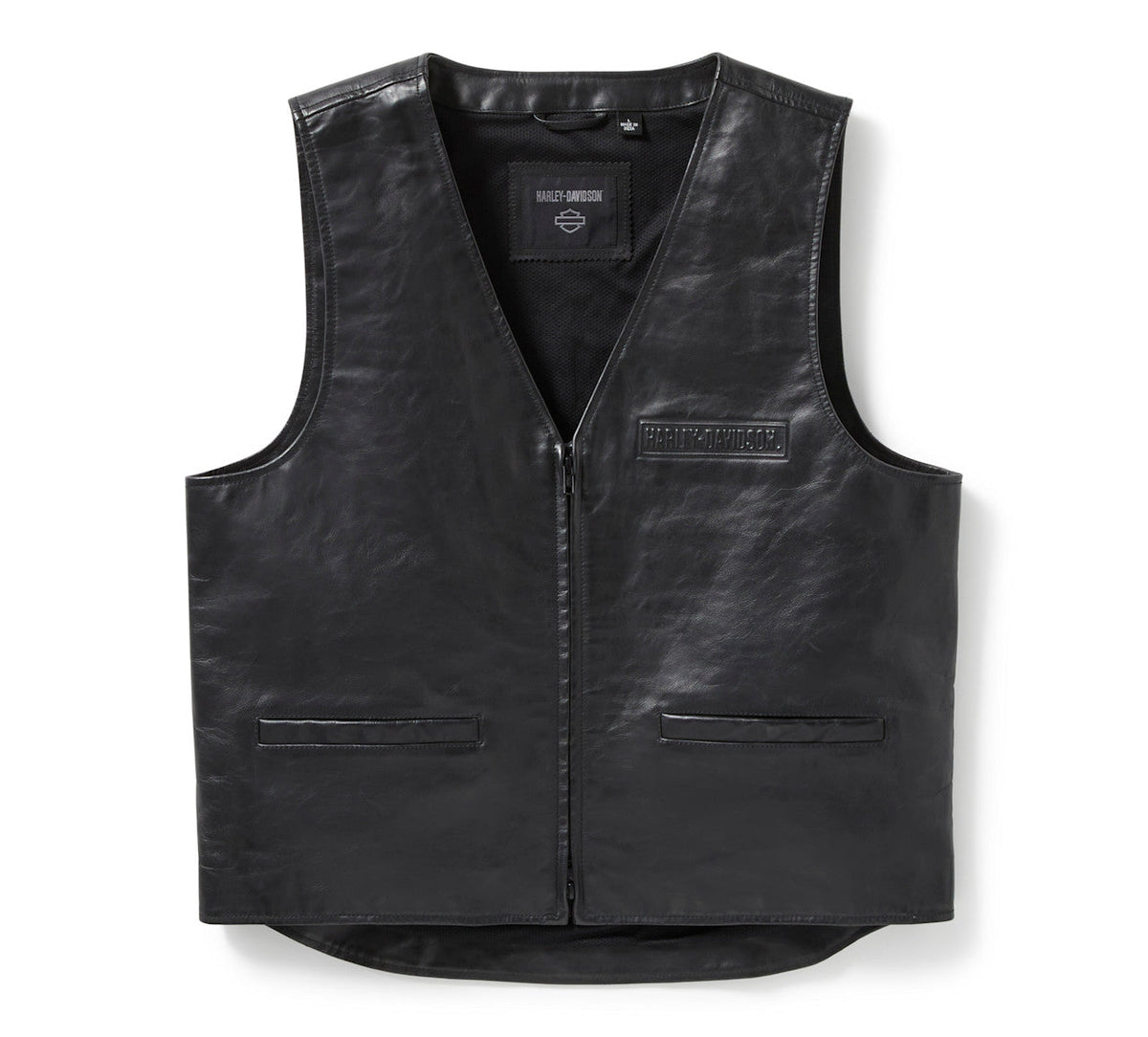 Harley Davidson Men's Bar & Shield Leather Vest