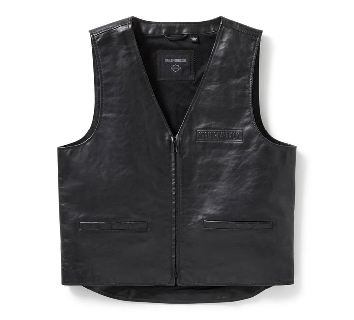 Harley Davidson Men's Bar & Shield Leather Vest