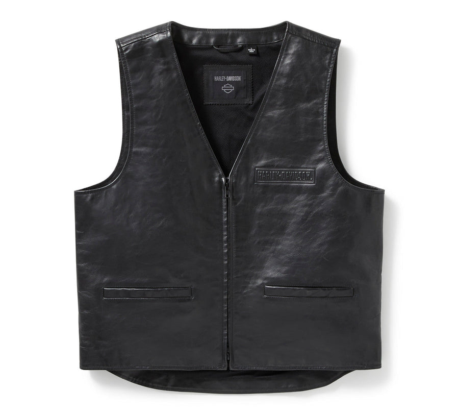 Harley Davidson Men's Bar & Shield Leather Vest
