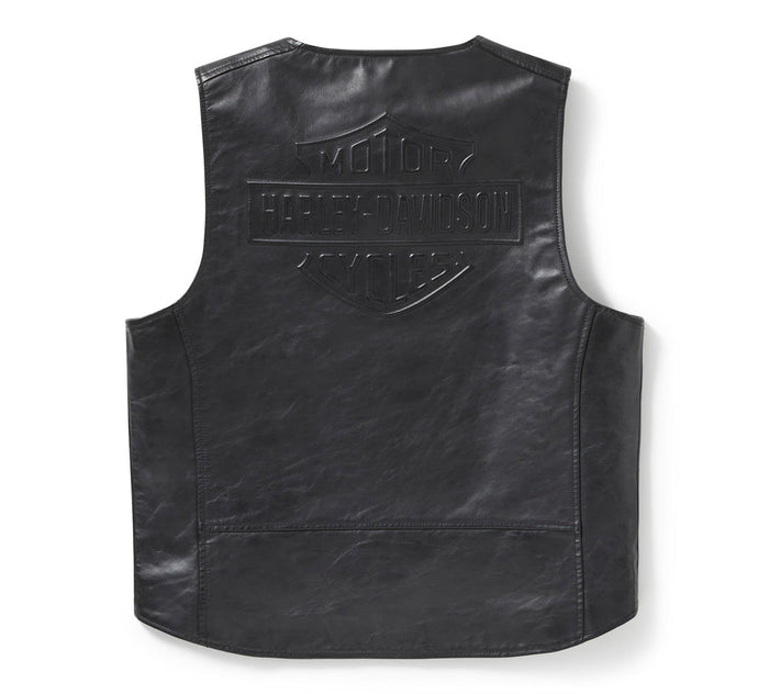 Harley Davidson Men's Bar & Shield Leather Vest