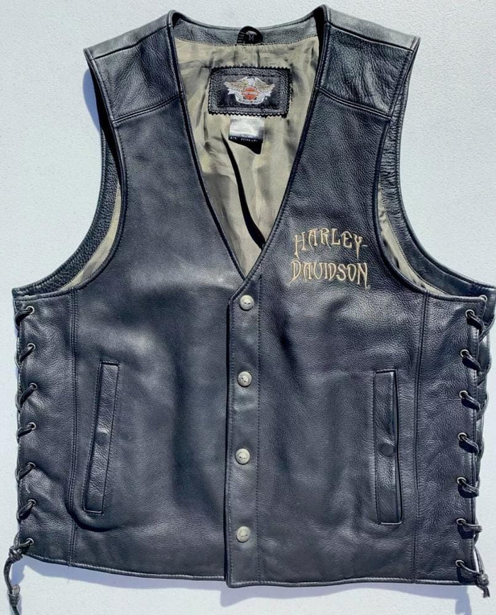 Harley-Davidson Men’s RELIC Wille G Skull Leather Vest