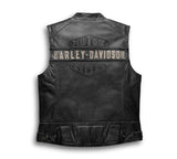 Harley Davidson Men's Embroidered Passing Link Leather Vest