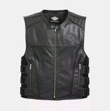 Leather Vest, Harley Davidson Leather Vest for Men