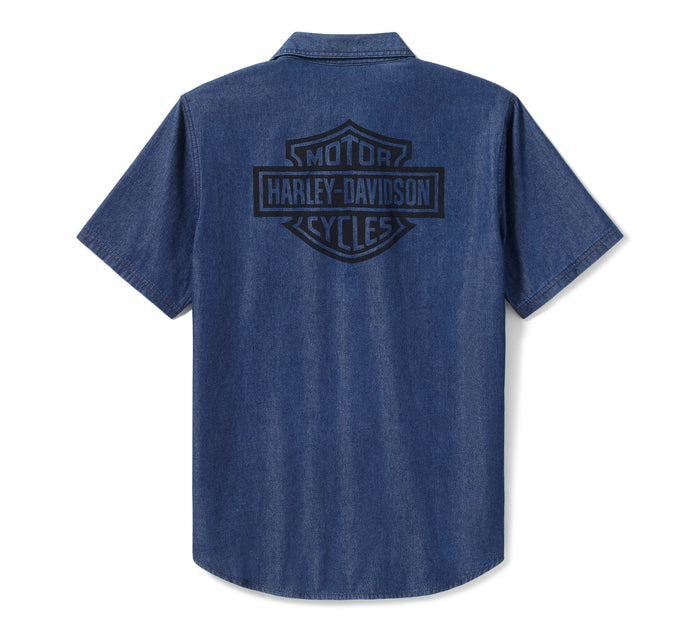 Men's Bar & Shield Chambray Shirt
