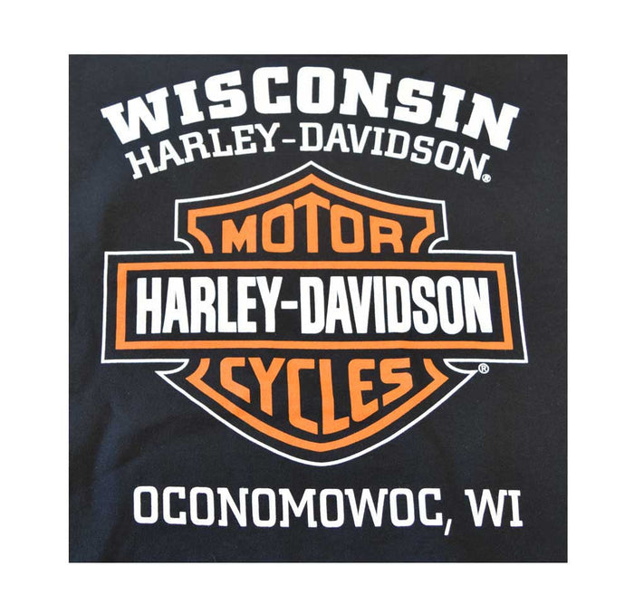 Harley-Davidson® Men's Bar & Shield Pullover Fleece Hooded Sweatshirt, Black
