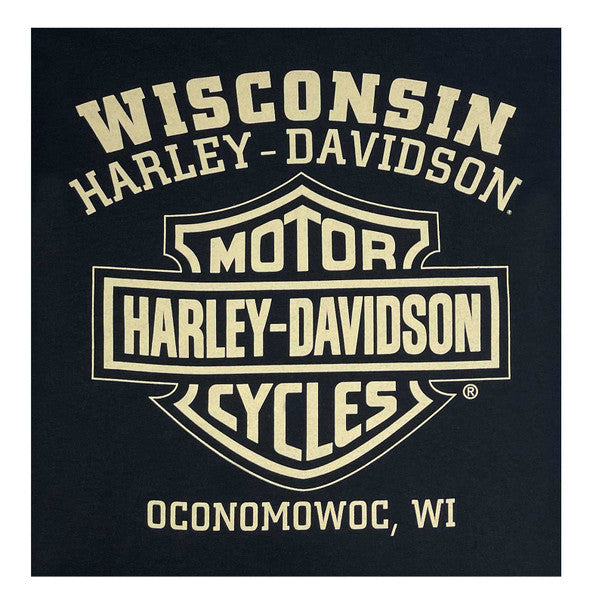 Harley-Davidson® Men's Rebel #1 RWB Short Sleeve Crew-Neck T-Shirt - Black