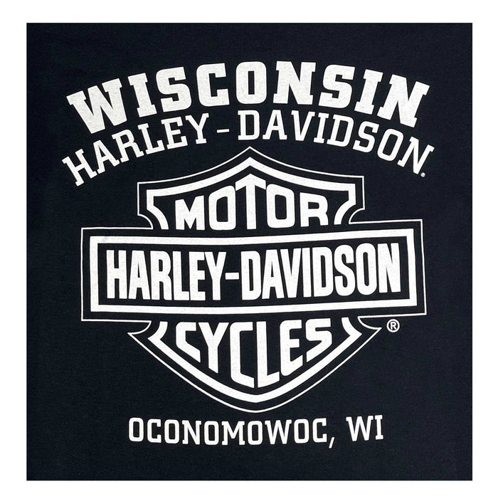 Harley-Davidson® Men's Varsity B&S Logo Pullover Cotton-Blend Hoodie, Black