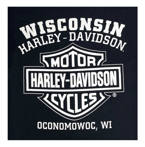 Harley-Davidson® Men's Varsity B&S Sleeveless Cotton Muscle Shirt, Black