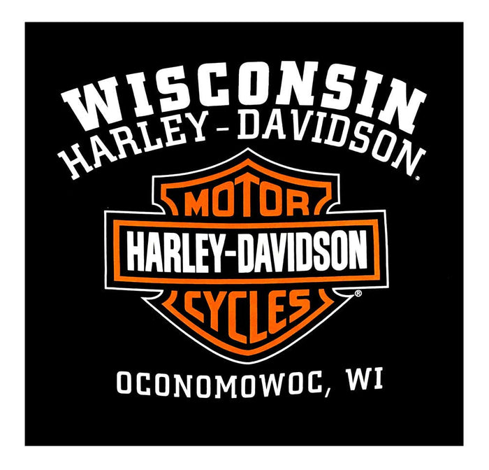 Harley-Davidson® Men's Custom Iconic B&S Fleece Full-Zip Hoodie - Solid Black