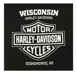 Harley-Davidson® Men's Streamer Crew-Neck Pullover Fleece Sweatshirt - Black