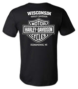Harley-Davidson® Men's Profit Short Sleeve Crew-Neck Cotton T-Shirt, Solid Black