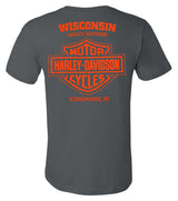 Harley-Davidson® Men's Fastway Short Sleeve Crew-Neck Cotton T-Shirt - Gray
