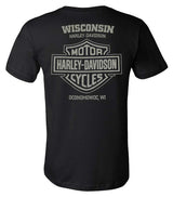 Harley-Davidson® Men's Profess Short Sleeve Chest Pocket Cotton T-Shirt, Black