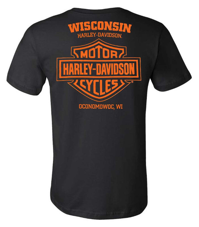 Harley-Davidson® Men's Analyze Cotton Short Sleeve Chest Pocket T-Shirt, Black