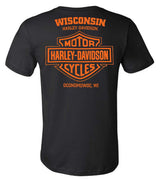 Harley-Davidson® Men's Fateful Crew-Neck Cotton Short Sleeve T-Shirt, Black
