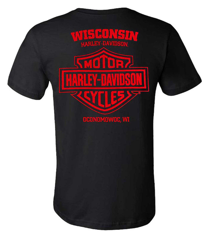 Harley-Davidson® Men's Immortal Label Short Sleeve Cotton T-Shirt, Black