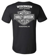 Harley-Davidson® Men's Brushed H-D Short Sleeve Crew-Neck T-Shirt, Black