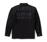 Men's Racer Font Solid Shirt Jacket