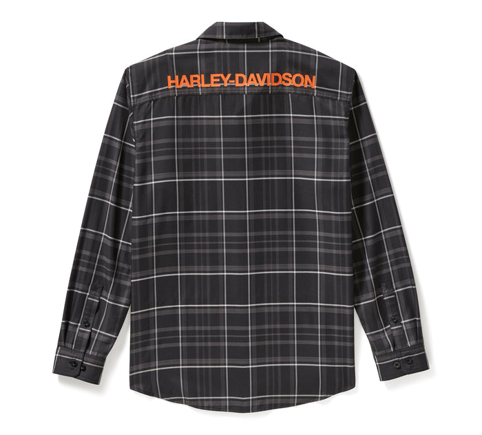 Men's H-D TECH Coolmax Long Sleeve Plaid Shirt