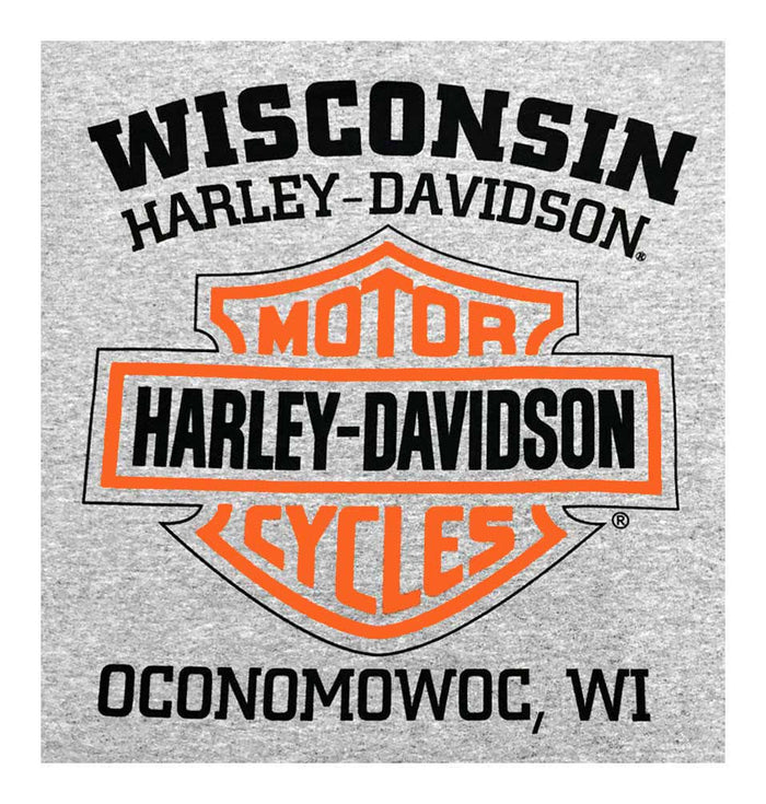 Harley-Davidson® Men's Pullover Sweatshirt, Bar & Shield Hoodie, Gray 30296627