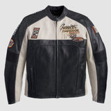 Harley Davidson Men Regulator Perforated Black Leather Jacket