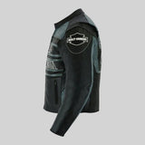 H-D Mens Marker Black & Gray Leather Jacket