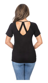 Harley-Davidson Women's Ride HDMC 'Freedom Machine' Scoop Neck Tee Shirt, Black