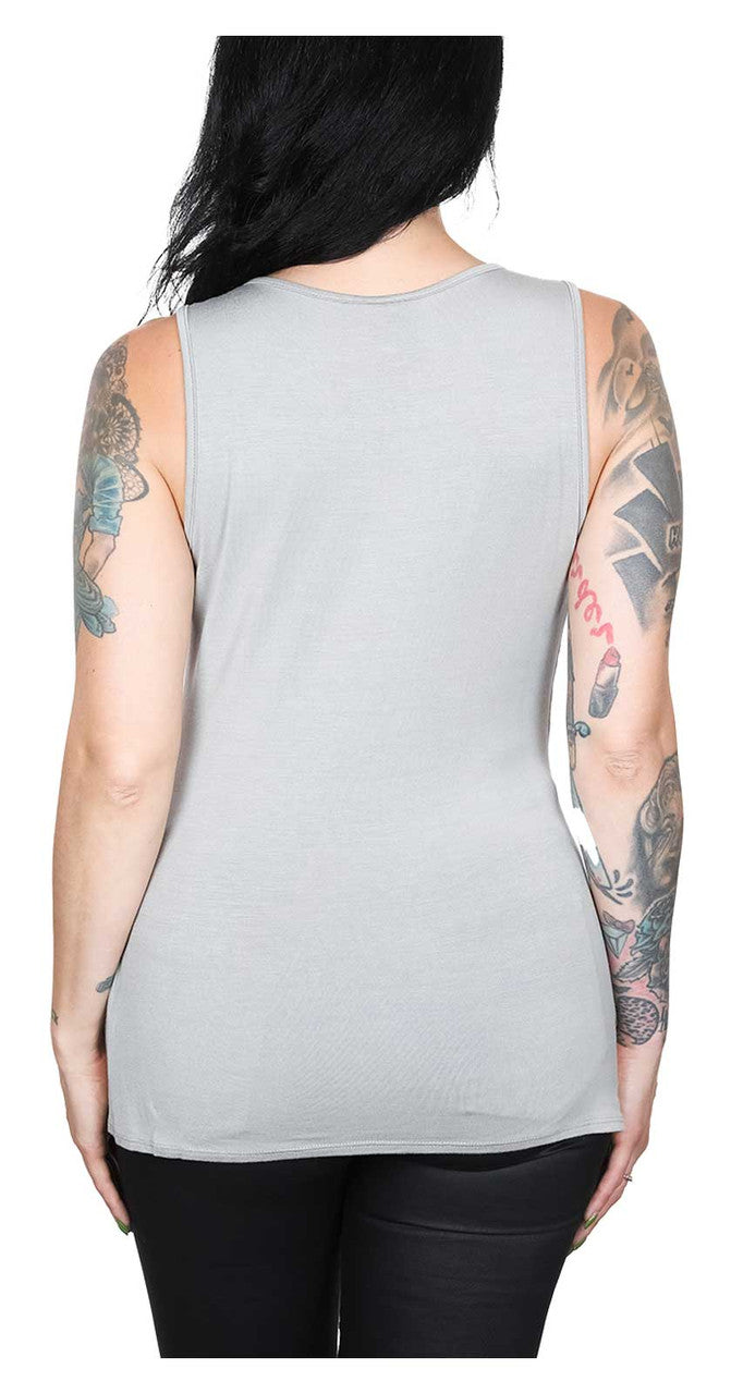 Harley-Davidson® Women's Patriotic #1 Logo Sleeveless Scoop Neck Tank Top - Beige