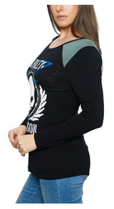 Harley-Davidson Women's Embellished Road Weary Scoop Neck Shirt - Black