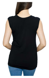 Harley-Davidson® Women's Road Warrior Embellished Crewneck Sleeveless Tee, Black