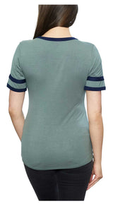 Harley-Davidson® Women's Embellished Eagle Crew-Neck Short Sleeve Tee - Gray