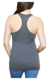 Harley-Davidson Women's Finest Moto Ribbed Sleeveless Racerback Tank Top - Gray