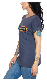 Harley-Davidson® Women's Nightster Fold-Up Short Sleeve Crew-Neck Tee - Gray