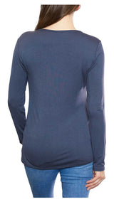 Harley-Davidson Women's Embellished H-D Long Sleeve Cut-Out Shirt - Gray