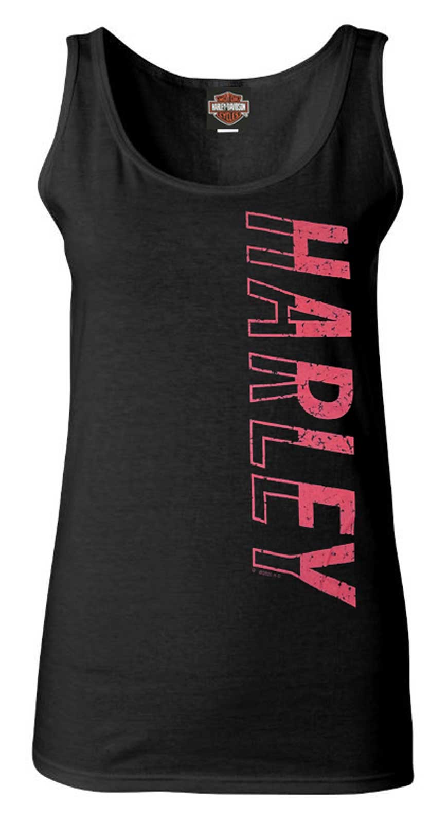 Harley-Davidson Women's Retro Skewed Harley Logo Sleeveless Tank Shirt, Black