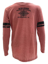 Harley-Davidson Women's Ceramic Long Sleeve Waffle Knit Henley - Terracotta