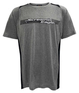 Harley-Davidson® Men's Screamin' Eagle Lines Colorblocked Polyester Tee, Gray