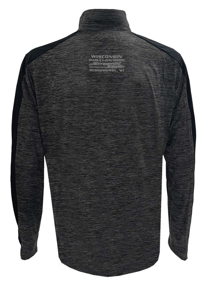 Harley-Davidson® Men's Screamin' Eagle 1/4-Zip Long Sleeve Pullover - Black