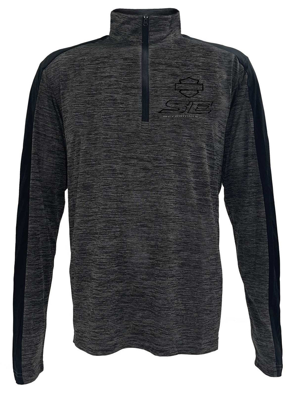 Harley-Davidson® Men's Screamin' Eagle 1/4-Zip Long Sleeve Pullover - Black